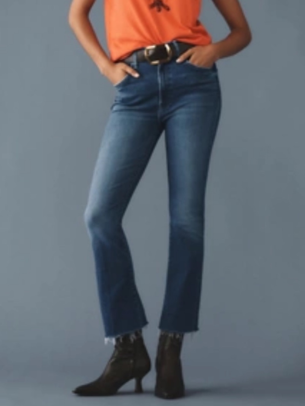 MOTHER The Hustler High-Rise Ankle Jeans